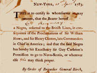 Image of a Certificate of Freedom